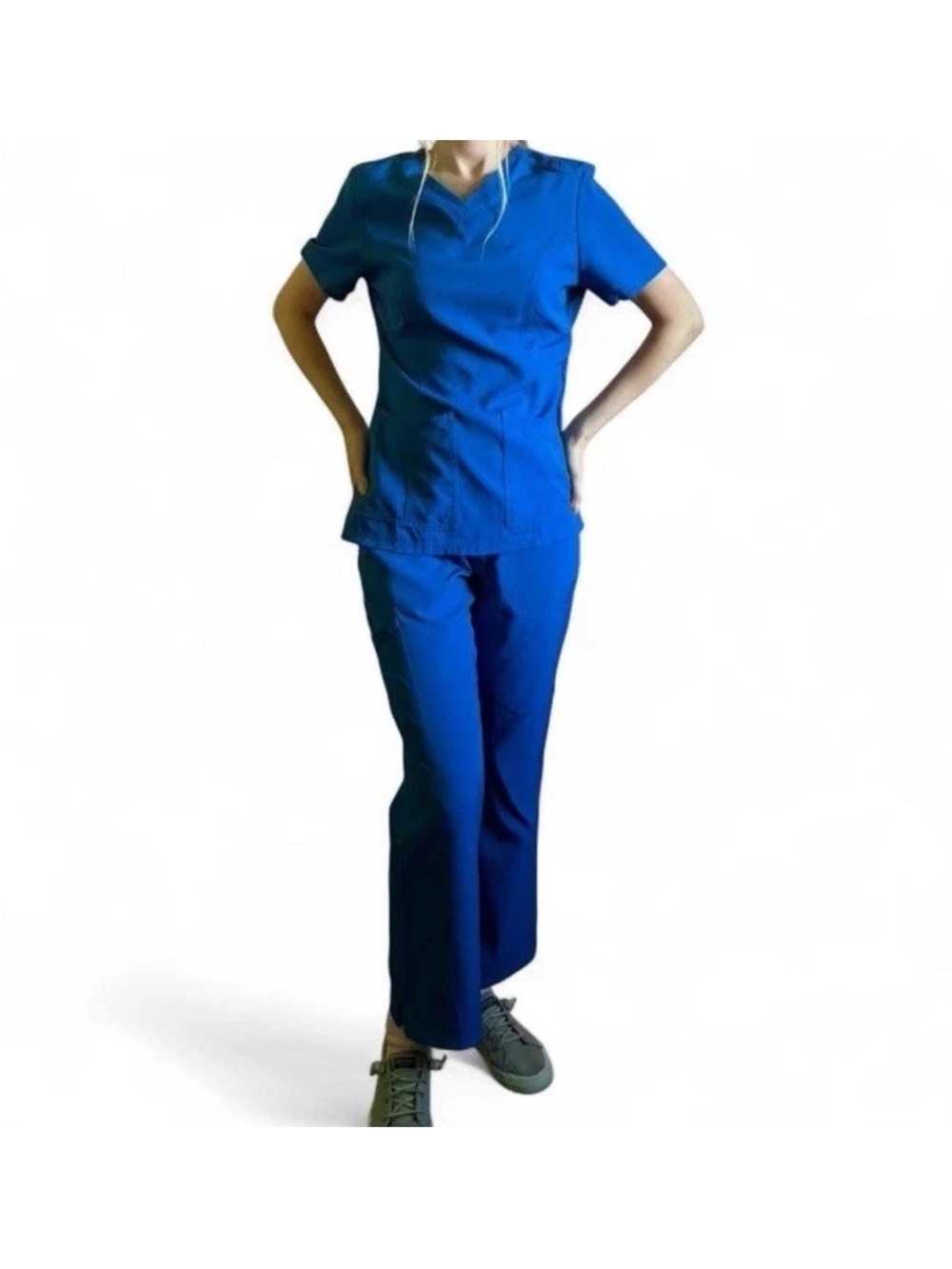 Navy Blue scrub set - top and pants scrubs set PXS comfort 4 way stretch